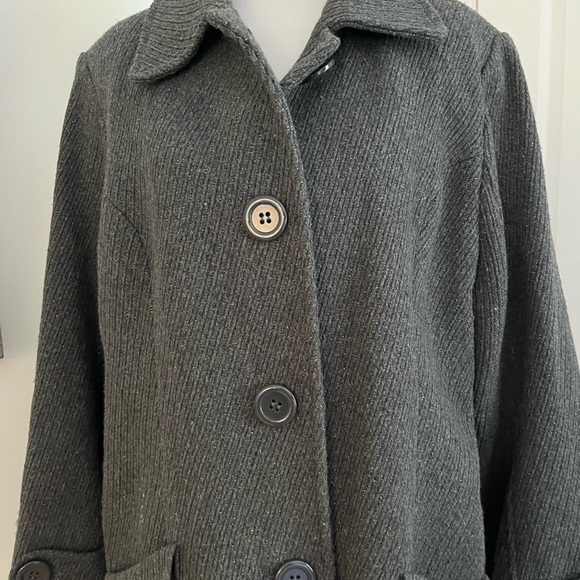 Jennifer Lopez JLO Gray Wool Blend Mid Length Plus Size Coat Size 3X - Picture 6 of 12